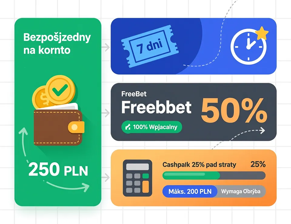 Rodzaje cashbacku u bukmachera - porównanie konto główne, freebet i cashback procentowy